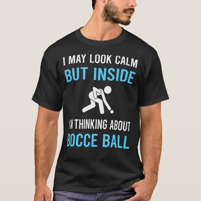 Se Lugn Bocce Boll Bocci Boccie T Shirt (Framsida)