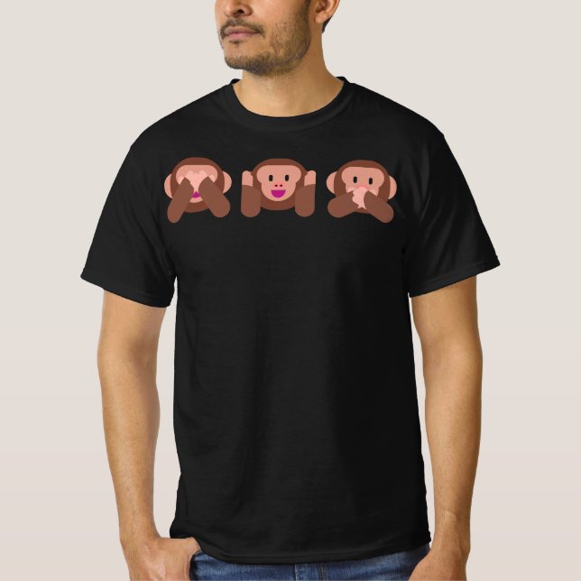 Se, lyssna och tala om Emojis-festival T Shirt (Framsida)