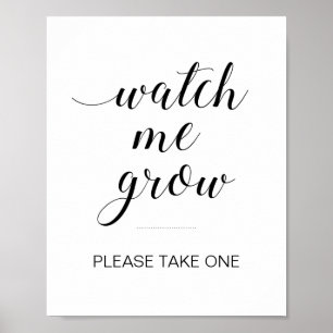 Se mig förstora babyvisningsskylten för botaniska poster