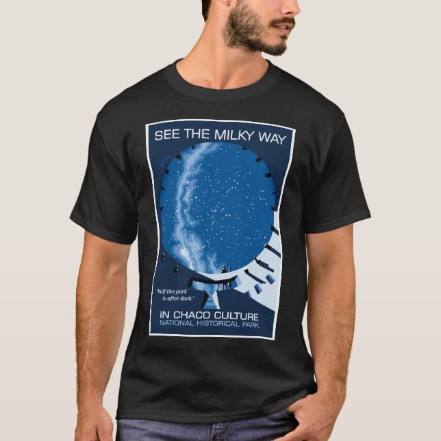 Se Milky Way i Chaco Canyon  T Shirt (Framsida)