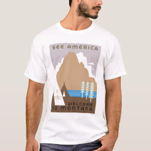 Se Montana & Amerika 1938 WPA T-shirt