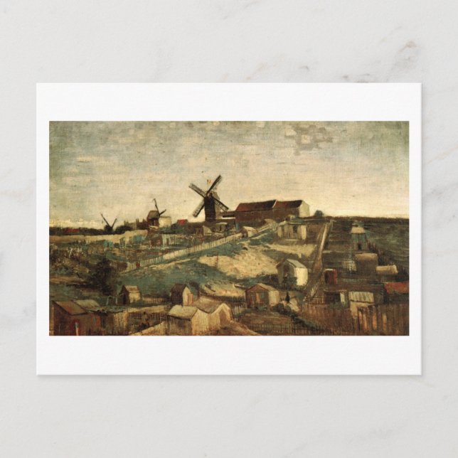 Se Montmartre & Windmills Van Gogh Art Vykort (Framsida)