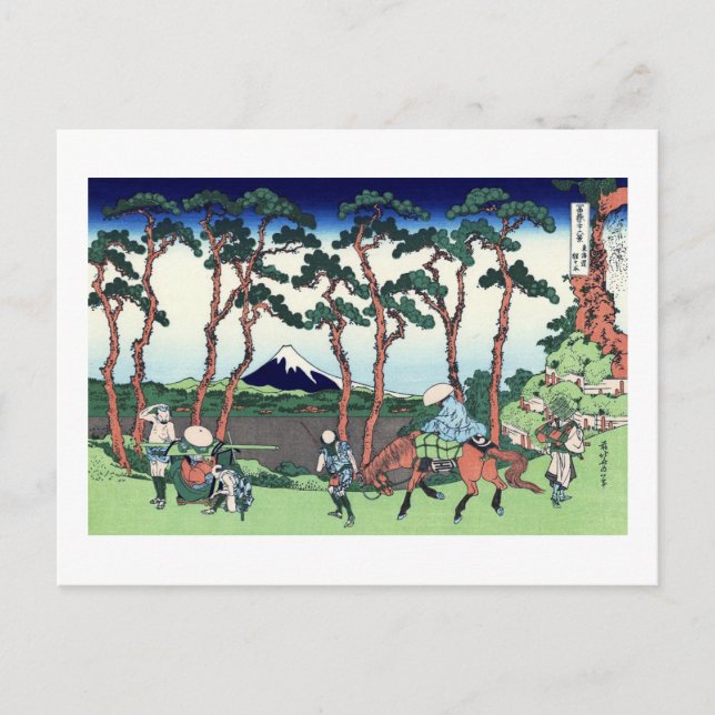 Se Mt.Fuji från Hodogaya, Hokusai Vykort (Framsida)