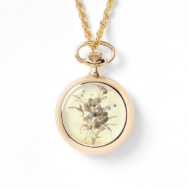 Se NECKLACE KVINNORS FLOWER STIL Armbandsur