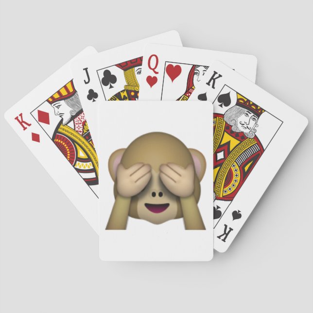 Se No Evil Monkey - Emoji Casinokort (Baksidan)