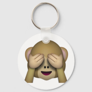 Se No Evil Monkey - Emoji Nyckelring