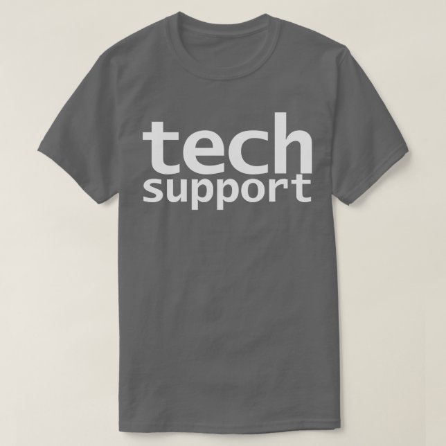 Se noga teknisk supporttypografi med minimalt vitt t shirt (Design framsida)