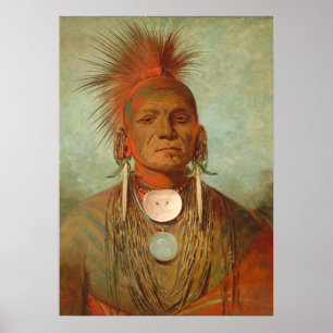 Se-non-ty-en en Iowa medicinman, 1844 Poster