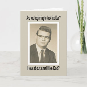 Se och lukta den lika pappan - födelsedag kort