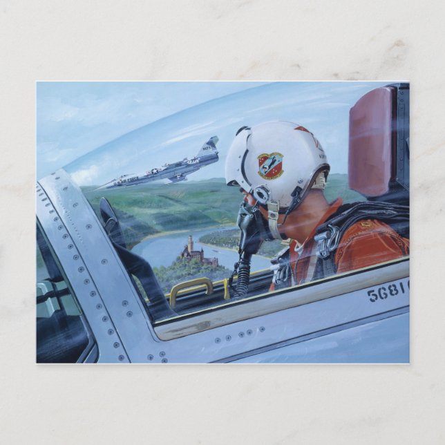 Se över Rhen av Ken Riley Vykort (Framsida)