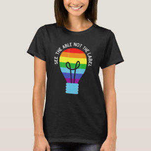 Se På Den Kapabla Inte På Etiketten Autism Downs S T Shirt