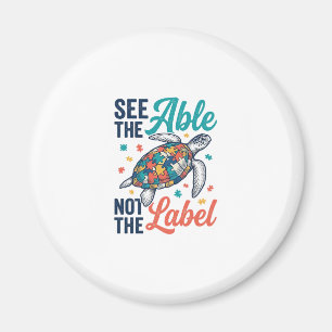 Se på den medvetna sköldpaddspusselns design_ magnet