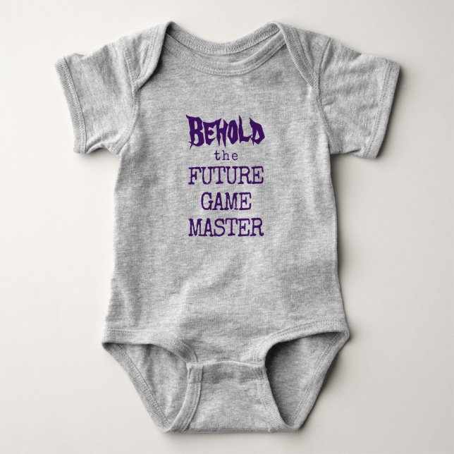 Se på framtidens spel mäster baby bodysuit t shirt (Framsida)