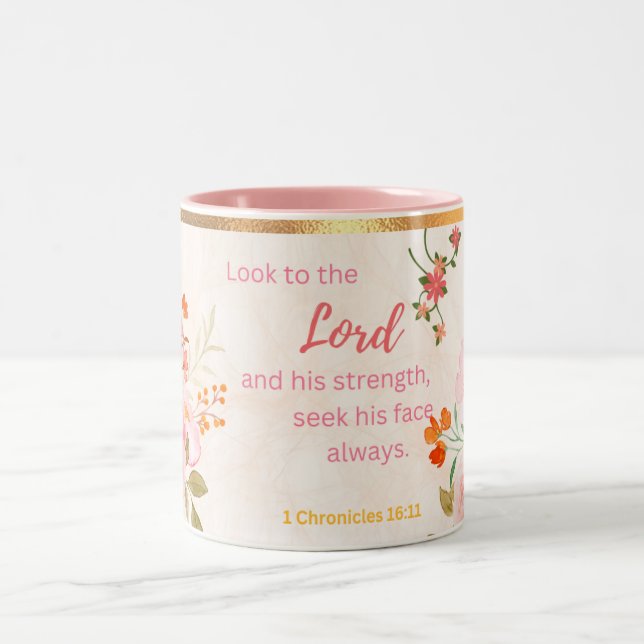 Se på Herren för styrka Två-Tonad Mugg (Center)