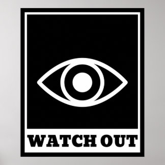 Se på Orwellian Big Brother tittar på dig Poster
