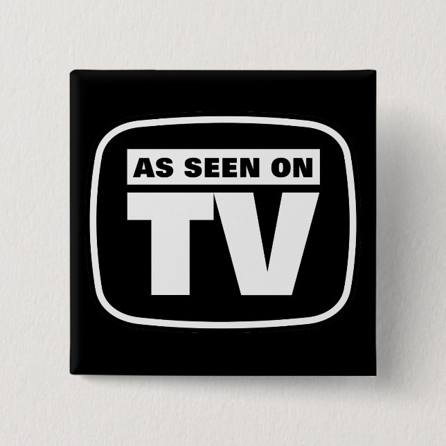 Se på TV - Svartvit Knapp (Framsida)