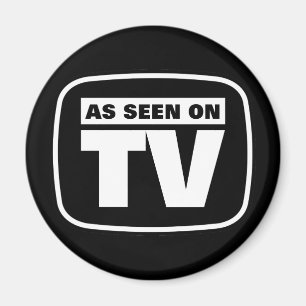 Se på TV - Svartvit Magnet