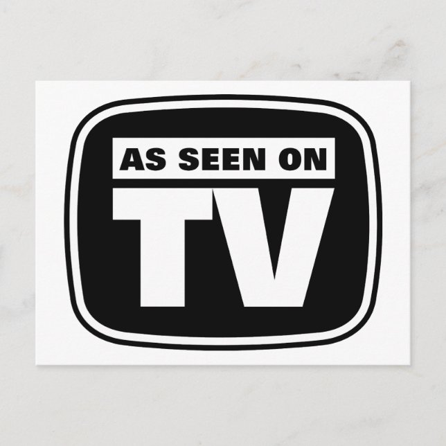 Se på TV - Svartvit Vykort (Framsida)