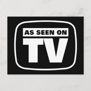 Se på TV - Svartvit Vykort