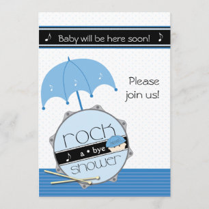Se på världen, här trummar jag! Baby Shower-inbjud Inbjudningar
