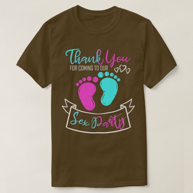 Se Party Gender Reveal T Shirt (Design framsida)