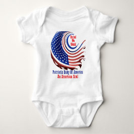 SE Patriotisk Amerikansk Bebis Genomskinlig Design T Shirt
