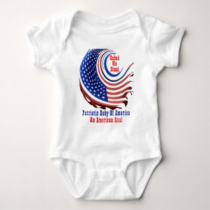 SE Patriotisk Amerikansk Bebis Genomskinlig Design T Shirt
