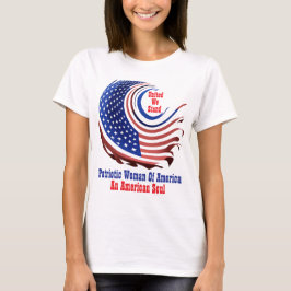 SE Patriotisk kvinna av Amerika Genomskinlig desig T Shirt