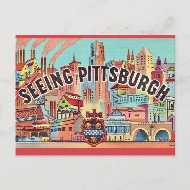 Se Pittsburgh Illustrerat Vykort (Framsida)