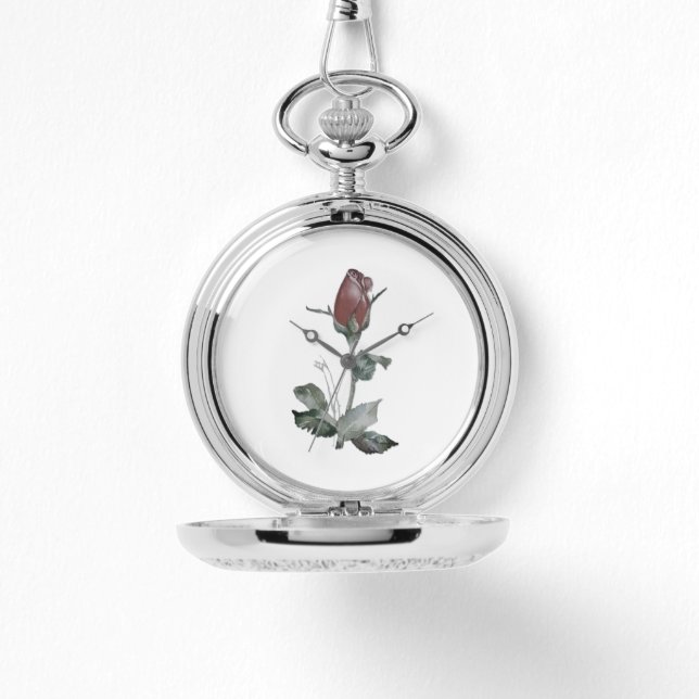 Se POCKET WATCH FLOWER ART STIL DESIGN Armbandsur (Framsida)