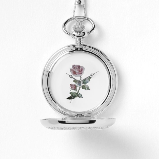Se POCKET WATCH FLOWER ART STIL DESIGN Armbandsur (Framsida)