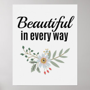 Se Poster av skönhet i Blommigten Allt, citat