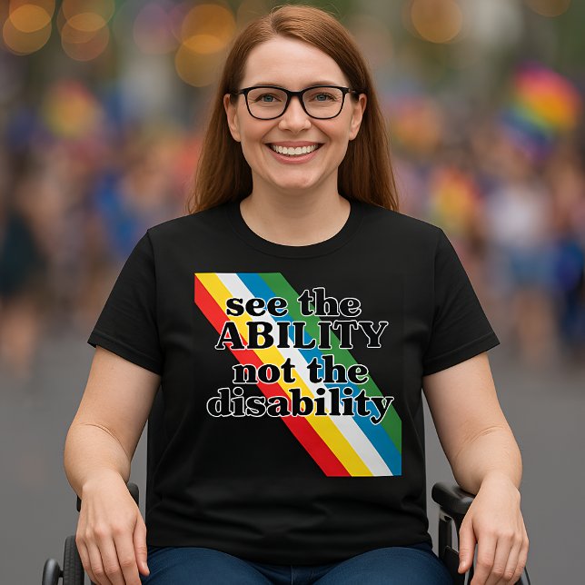 Se Pridet för funktionsnedsättning, inspiration T Shirt (Disability Pride T-Shirt)