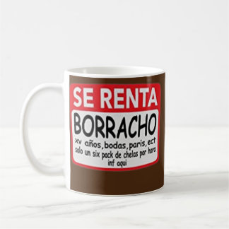 Se Renta Borracho Manar Graphic Funny Spanska Kaffemugg
