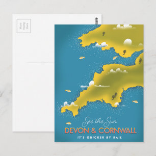 Se reseaffischen Sol - Devon & Cornwall. Vykort