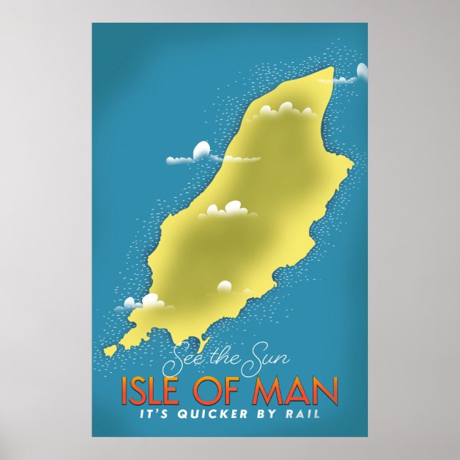 Se reseaffischen Sol-Isle of Man. Poster (Framsidan)