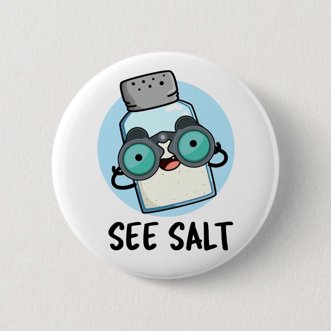Se Salt Funny Sea Salt Pun Knapp (Framsida)