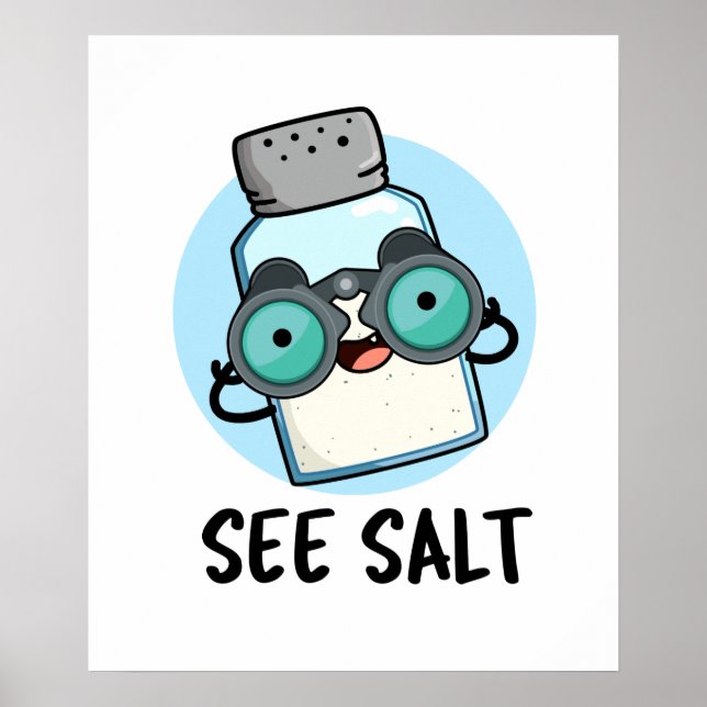 Se Salt Funny Sea Salt Pun Poster (Framsidan)