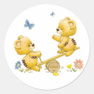 Se Saw Bears Runt Klistermärke