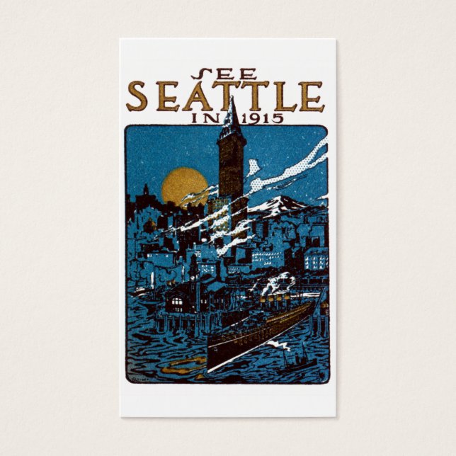 Se Seattle 1915 Visitkort (Framsidan)