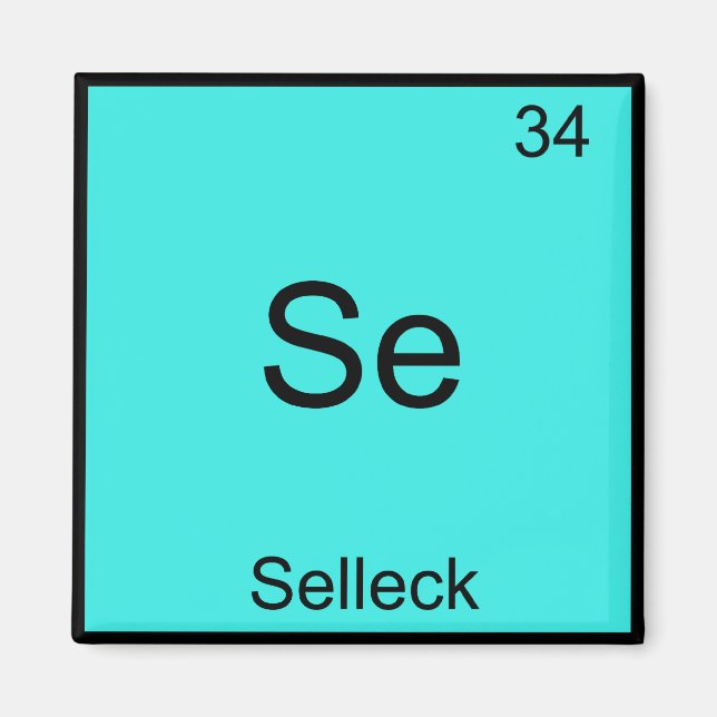 Se - Selleck Chemistry Inslag Symbol Funny Magnum Magnet (Framsidan)