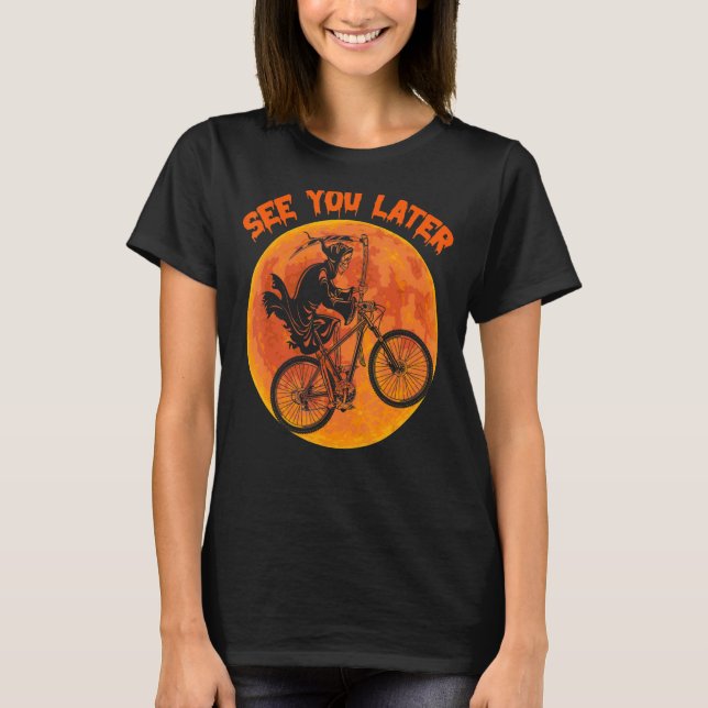 Se Senare cykelcykelcykelcykelbläddring T Shirt (Framsida)