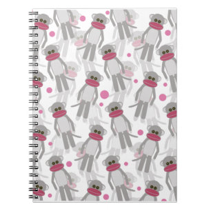 Se sock monkey! anteckningsbok med spiral