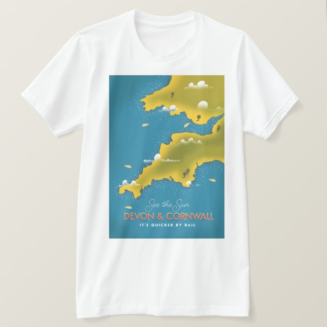Se solen - Devon & Cornwall resposter. T Shirt (Design framsida)