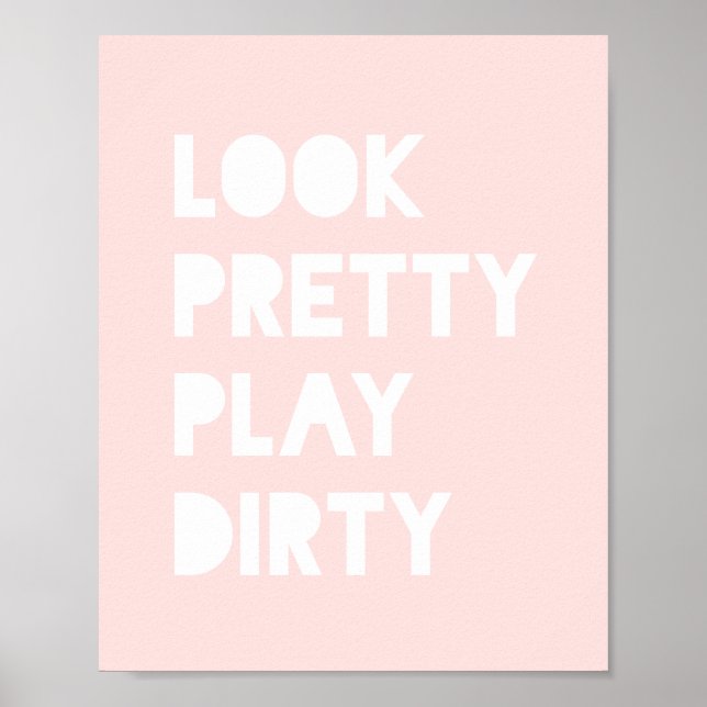 Se Söt Funny Slogan  Rosa Poster (Framsidan)