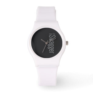 Se sportiskt vitt kiselband armbandsur