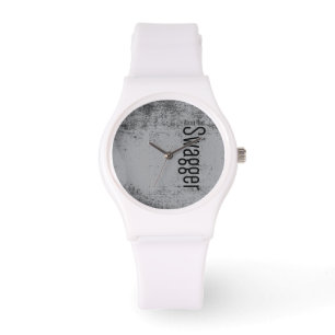 Se sportiskt vitt kiselband armbandsur