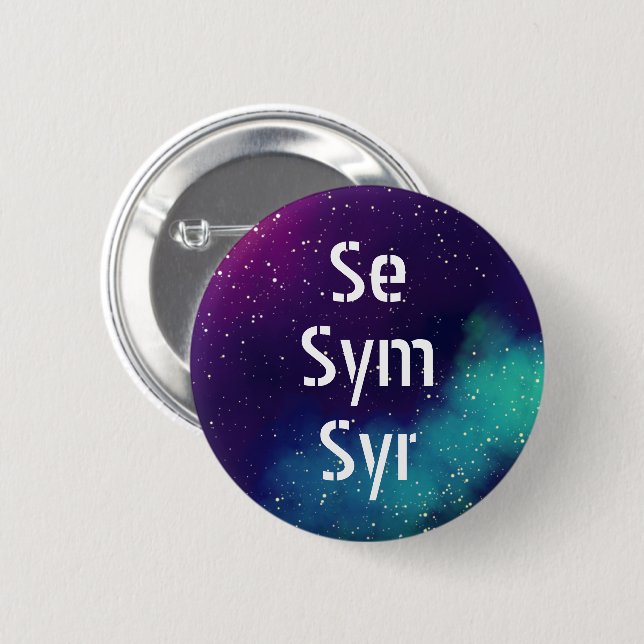 Se/Sym/Syr-Anpassadet Galaxy Pronoun Knapp (Framsida & baksida)