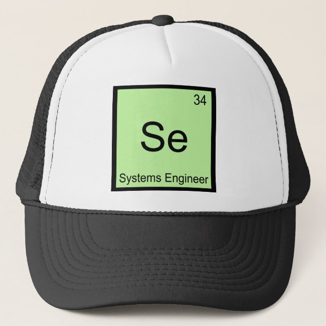 Se - Systemingenjör Rolig kemi element T-shirt Truckerkeps (Framsida)