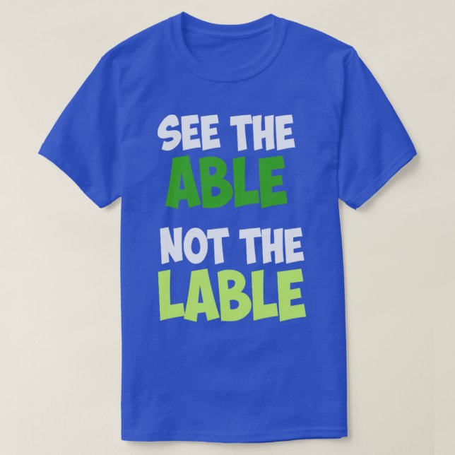 Se tabellen, inte etiketten speciell utbildning t shirt (Design framsida)